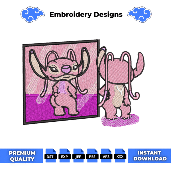 Angel Gym Embroidery Design