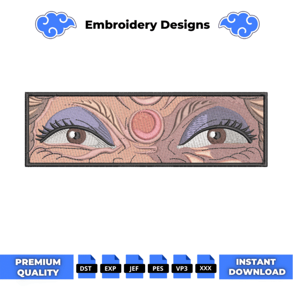 Yubaba Eyes Embroidery Design