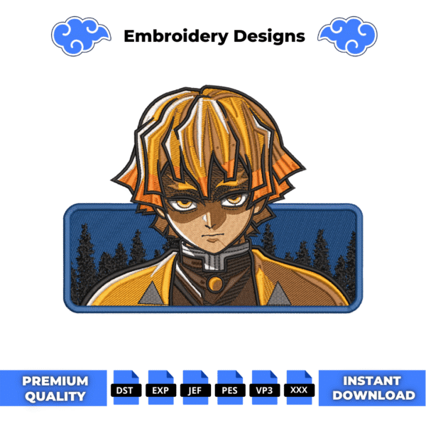 Zenitsu Embroidery Design